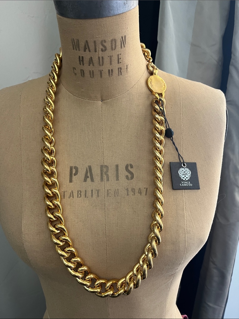 Vince Camuto Gold Chain Statement Necklace